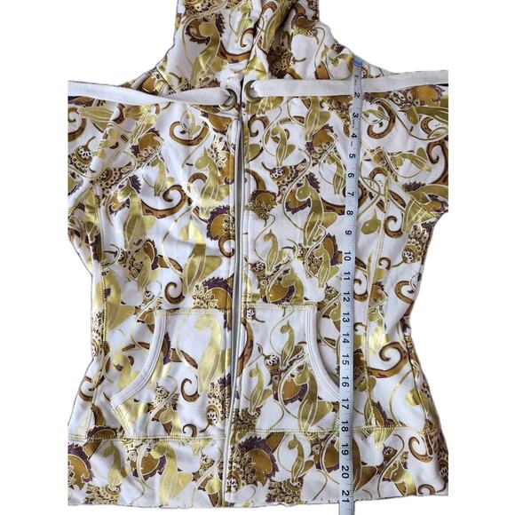 Nwt Baby Phat Vintage Y2K Long Sleeve Full zip Hoodie Gold Metallic L Read !!! - Picture 10 of 11